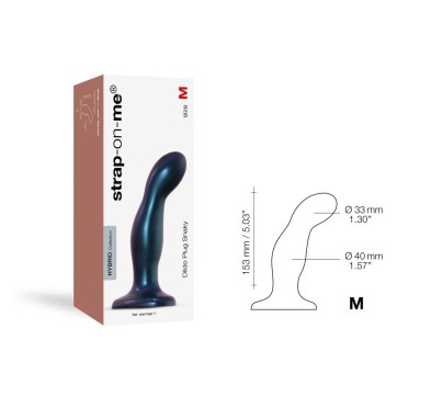 DILDO PLUG SNAKY BLEU METALLIC - M